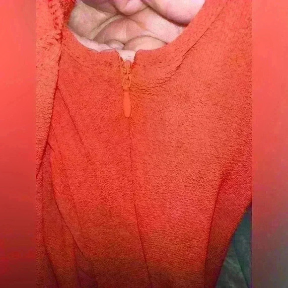 NWT Orange Off Shoulder Jumpsuit Size Small - Picture 5 of 5